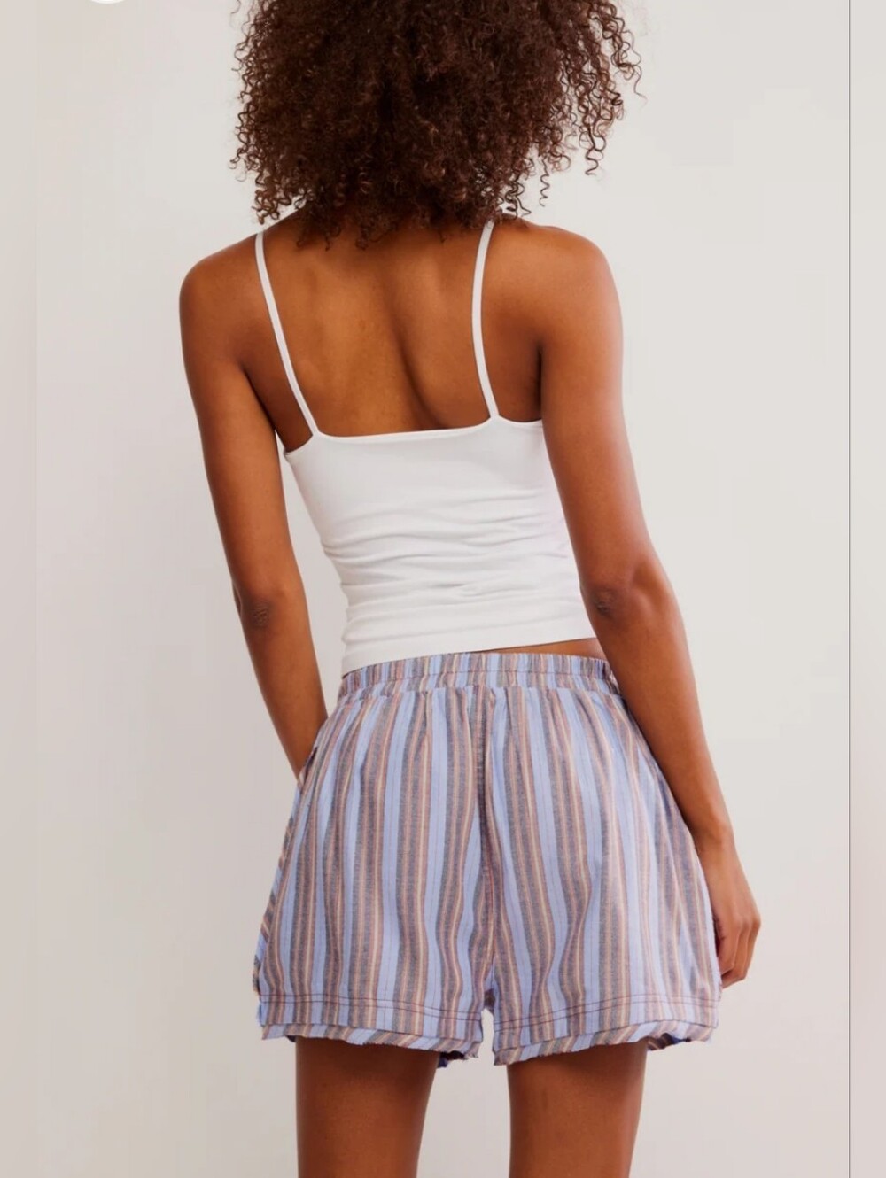 FREE PEOPLE Day to Day Blue Combo Womens Cotton Blend Soft & Cozy Boxers, NWT XL - Picture 2 of 4
